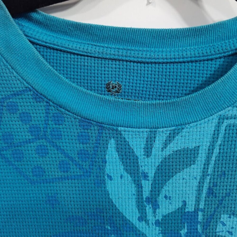 Vintage Phat Farm Classic American Flava Turquoise Men's Long-sleeve Shirt M - Picture 8 of 12